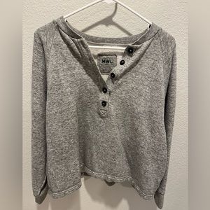 Madewell Heather Grey Sweatshirt, L, EUC